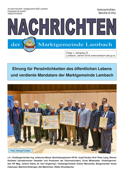 Gemeindezeitung Jänner 2018