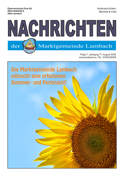 Lambacher Nachrichten August 2022